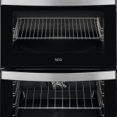 AEG CKB6541ACM 60cm Double Oven Cooker Gas Hob SS