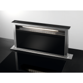Aeg DDE5980G 90cm Black Glass Downdraft Hood, Premium Touch on Glass, LED stripe, 3+2Intensive Speed