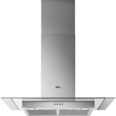 Aeg DTB3652M 60cm Transparent Glass Wall Chimney Hood, Metal strips included to make width of 70cm o