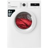 Aeg LFX50844B Washing machine. 5000 Series, TimeSave technology. 8kg wash capacity, 1400rpm. Quick 6