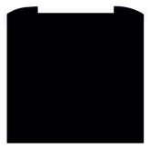 Cda ASG72CBL Curved Toughened Glass Splashback