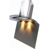 Cda ASG92KBL Curved Toughened Glass Splashback