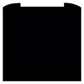 Cda CSB92CBL Curved metal splashback