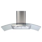 Cda ECP102SS Curved glass extractor, Ducted/re-circulating, LED lights,SS