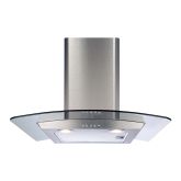 CDA ECP62SS 60cm Curved Glass Chimney Cooker Hood - Stainless Steel 