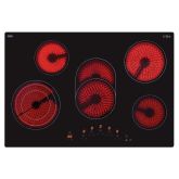 Cda HC7621FR 5 zone ceramic hob, front touch control, 9 PL