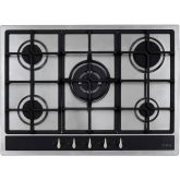 Cda HG7351SS 5 burner gas hob, cast iron pan supports , WB