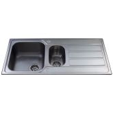 Cda KA52SS SS one and half bowl sink, reversible, fits 600mm base 