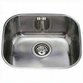 Cda KCC22SS SS undermount three-quarter bowl sink, polished finish