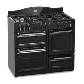 Creda C100RCDFTBL 100cm Dual Fuel Rangecooker with Double Oven and Gas Hob - Black