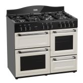 Creda C100RCDFTCRM 100cm Dual Fuel Rangecooker with Double Oven and Gas Hob - Cream