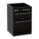 Creda C60CDOBL 59.8cm Double Oven Electric Cooker with Vitroceramic Hob - Black