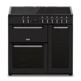 Creda C90RCCCBL 90cm Electric Rangecooker with Triple Oven and Electric Hob - Black