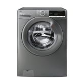 Hoover H3W 49TAGG4/1-80 H-Wash 300, 9kg 1400rpm Washing Machine, Graphite, NFC, 14/30/44 min Rapid, 
