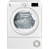 Hoover HLE C8DE Hoover H-Dry 300 8kg Condenser Tumble Dryer, Aquavision, White, Sensor dry, NFC