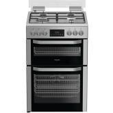 Hotpoint HDD6GDC2WX 60cm Double Oven Electric Cooker
