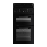 Hotpoint HDE5VDCB 50cm Double Electric Ceramic Cooker