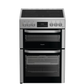 Hotpoint HDE6VDCAX 60cm Double Oven Electric Cooker