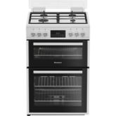 Hotpoint HDG6GDCX gas freestanding double cooker: 60cm