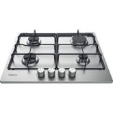 Hotpoint PPH 60 PF IXUK 60Cm Gas Hob , Mulitflame With Enamel Pan Supports 
