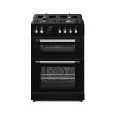 New World NWTOP63DFX New World 60Cm Dual Fuel Cooker Double Oven S/Steel 