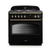 Rangemaster CLAS90FXDFFBL/B 128320 CLASSIC FX 90 DF BLACK / BRASS GB/IE