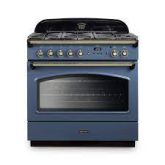 Rangemaster CLAS90FXDFFSB/B 128360 CLASSIC FX 90 DF STONE BLUE/BRASS GB/IE