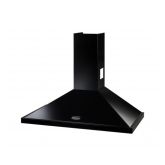 Rangemaster LEIHDC100BC Chimney Hood, Black with Chrome Trim