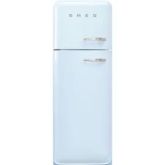 Smeg FAB30LPB5UK 60cm 50s Style Left Hand Hinge Freezer over Fridge Pastel