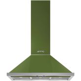 Smeg KPF9OG 90cm Portofino Chimney Hood Olive Green