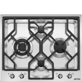 Smeg PGF64-4 62cm Classic Gas Hob Stainless Steel