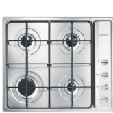 Smeg S64S 59cm Cucina Gas Hob Stainless Steel
