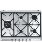 Smeg SRV575GH5 70cm Cucina Gas Hob Stainless Steel with Contemporary