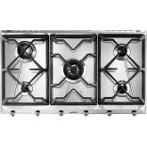 Smeg SRV596GH5 89cm Cucina Gas Hob Stainless Steel with Contemporary