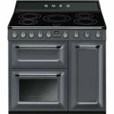 Smeg TR93IGR2 90cm Victoria Electric Range Cooker Slate Grey