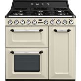 Smeg TR93P Victoria Cream Three Cavity Dual Fuel Traditional Cooker
