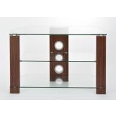 Ttap L630-1200-2W 2 Shelf TV Stand, Glass And Walnut