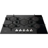 Whirlpool POW 75D2/NB Gas On Glass Hob 5 Burners 75Cm - Black
