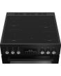 Beko EDC6731K 60cm Double Oven Electric Cooker with Vitroceramic Hob - Black