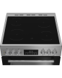 Beko EDC6731S 60cm Double Oven Electric Cooker with Vitroceramic Hob - Silver