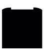 Cda ASG72CBL Curved Toughened Glass Splashback