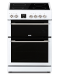 Creda C60CDOW 59.8cm Double Oven Electric Cooker with Vitroceramic Hob - White