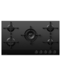 Fisher & Paykel 90cm Gas Hob, Black Glass Design