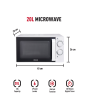Haden 195678 20 Litre Single Microwave - White