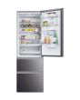 Haier HTW5618EWMP 59.5cm 3D Fridge Freezer - Dark Inox
