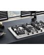 Miele KM 2032 750mm wide, 5 zone gas hob with mono wok