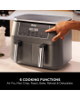Ninja DZ300UK 7.6 litre 6-in-1 Dual Zone Air Fryer - Gun Metal Grey
