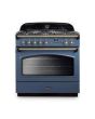 Rangemaster CLAS90FXDFFSB/B 128360 CLASSIC FX 90 DF STONE BLUE/BRASS GB/IE