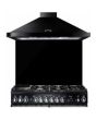 Rangemaster UNBSP110BL Universal Black 110cm Splashback