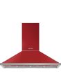 Smeg KPF12RD 120cm Portofino Chimney Hood Red